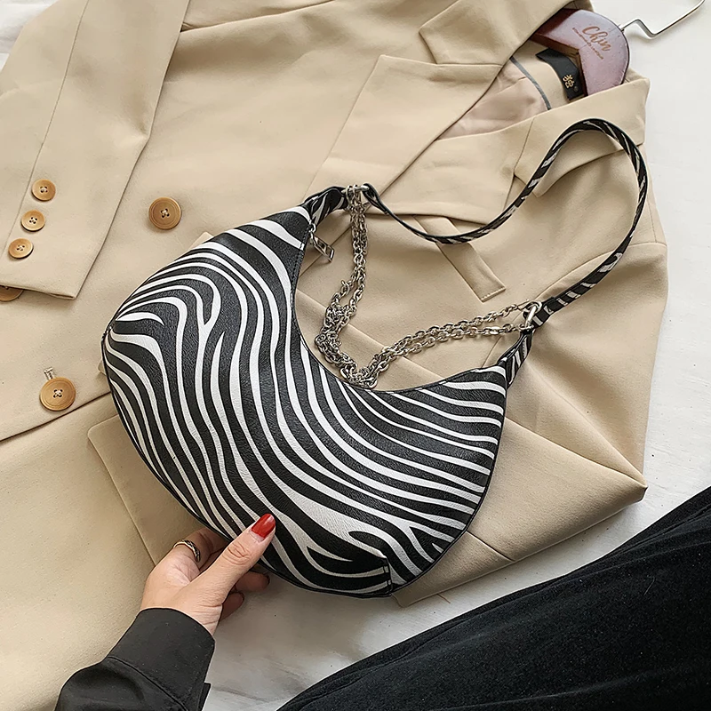 

с доставкой Stone Pattern PU Leather Vintage Half Moon Bag 2020 Women's Crossbody Shoulder Handbags Branded Designer Hand Bag